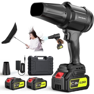 YUQUESEN Electric Lightweight Leaf Blower with 2 X 4.0Ah Batteries